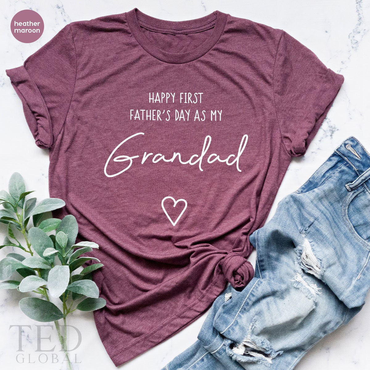 First Fathers Day Shirt, Grandad Shirt, New Grandpa Shirt, Grandpa Fathers Day Gift, Grandpa to Be Shirt, Baby Announcement for Dad