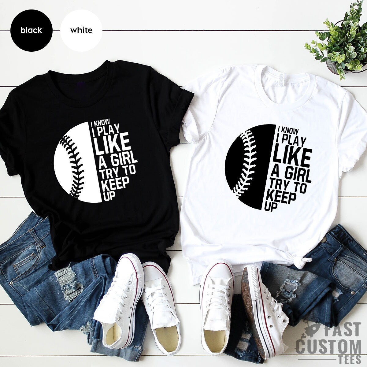 Funny Baseball Shirt, Funny Softball Shirt, Baseball TShirt, Softball Shirt, Game Day Shirt, Baseball Fan Shirt, Play Like A Girl - Fastdeliverytees.com