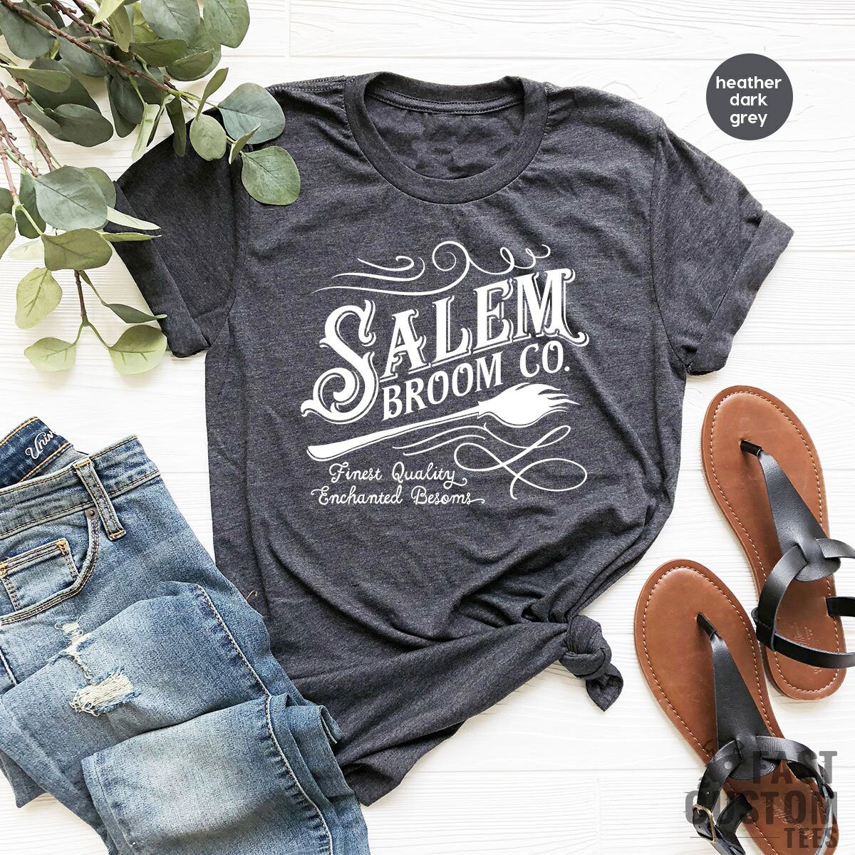 Salem Broom Co Shirt, Funny Halloween Shirt, Witch Shirt, Fall T-Shirt, Halloween Outfit, Witchy Clothing, Halloween Gift Tee - Fastdeliverytees.com