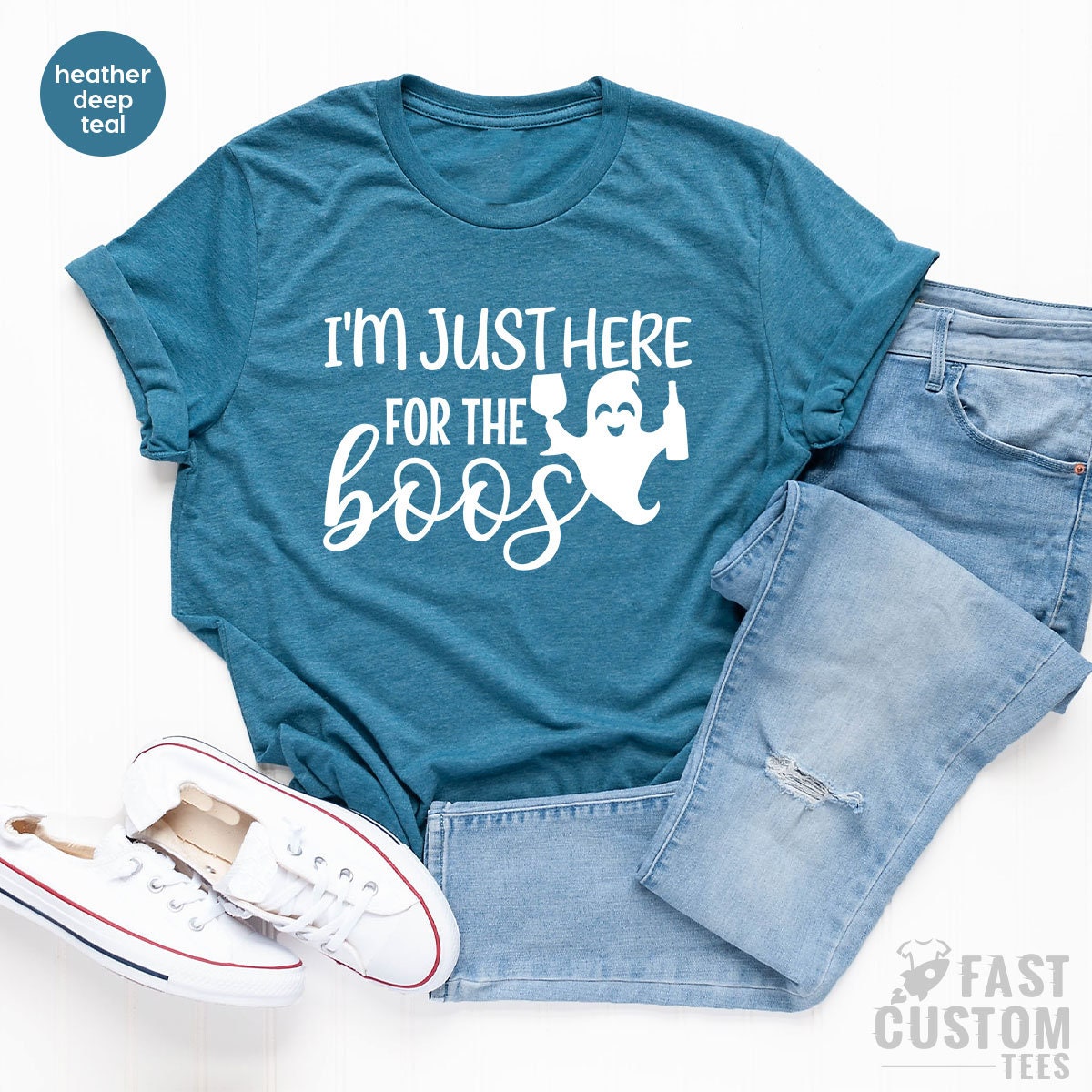 Im Just Here For The Boos Shirt, Halloween Shirt, Ghost Shirt, Funny Toddler, Boo Shirt, Funny Halloween Shirt, Halloween Gift - Fastdeliverytees.com