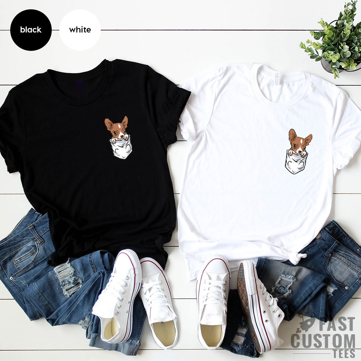 Funny Chihuahua Shirt, Dog Mom Pocket Shirt, Cute Chihuahua T Shirt, Dog Lover TShirt, Shirts for Her, Gifts for Dog Lovers, Chihuahua Shirt - Fastdeliverytees.com