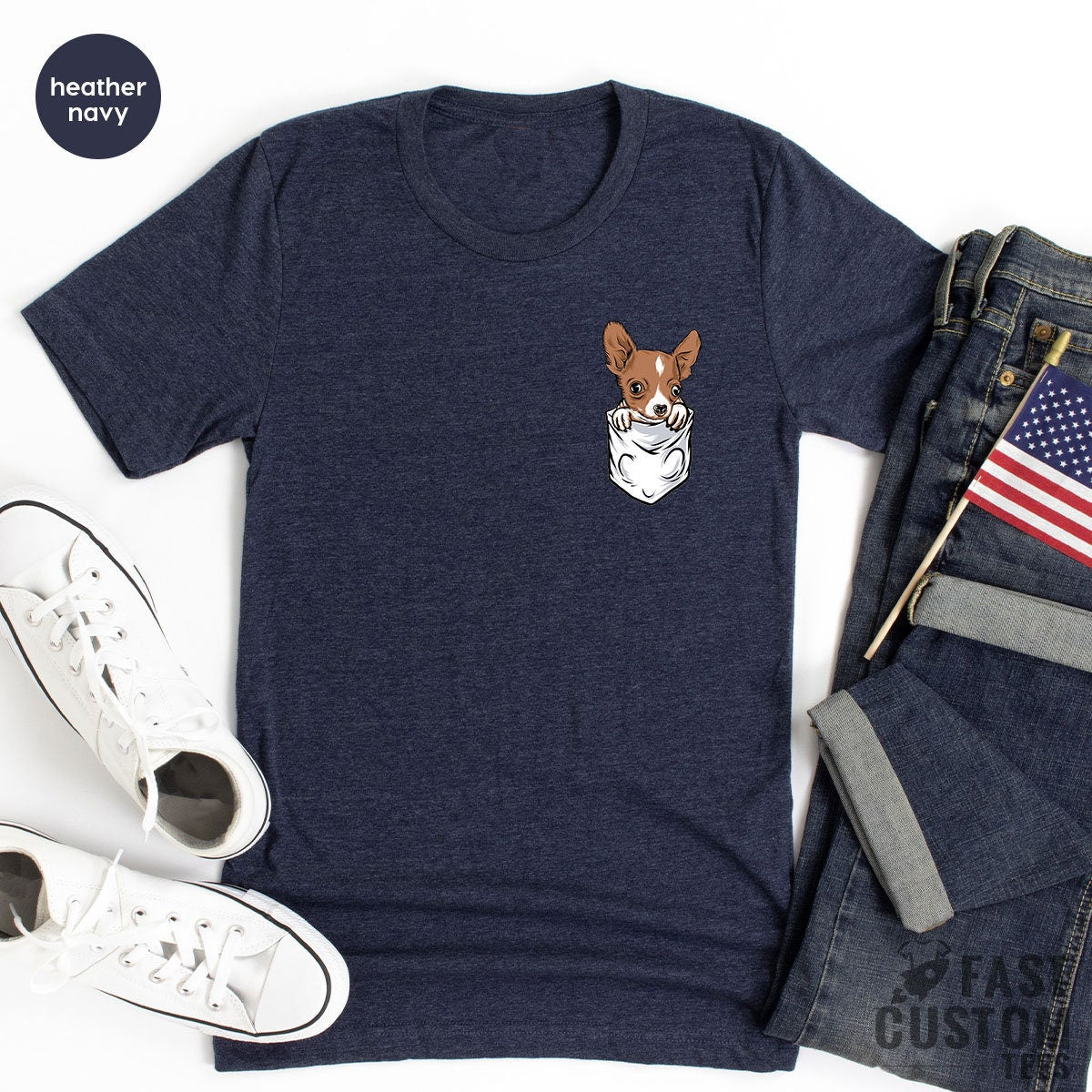 Funny Chihuahua Shirt, Dog Mom Pocket Shirt, Cute Chihuahua T Shirt, Dog Lover TShirt, Shirts for Her, Gifts for Dog Lovers, Chihuahua Shirt - Fastdeliverytees.com