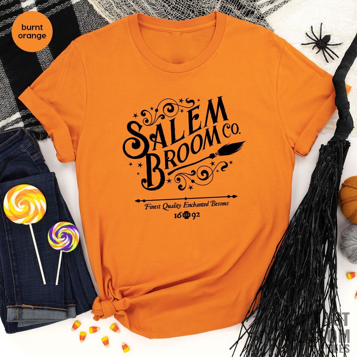 Salem Broom Company Shirt, Fall Shirt, Halloween T-Shirt, Witchy Shirt, Salem Witch T Shirt, Spooky Shirt, Halloween Gift - Fastdeliverytees.com