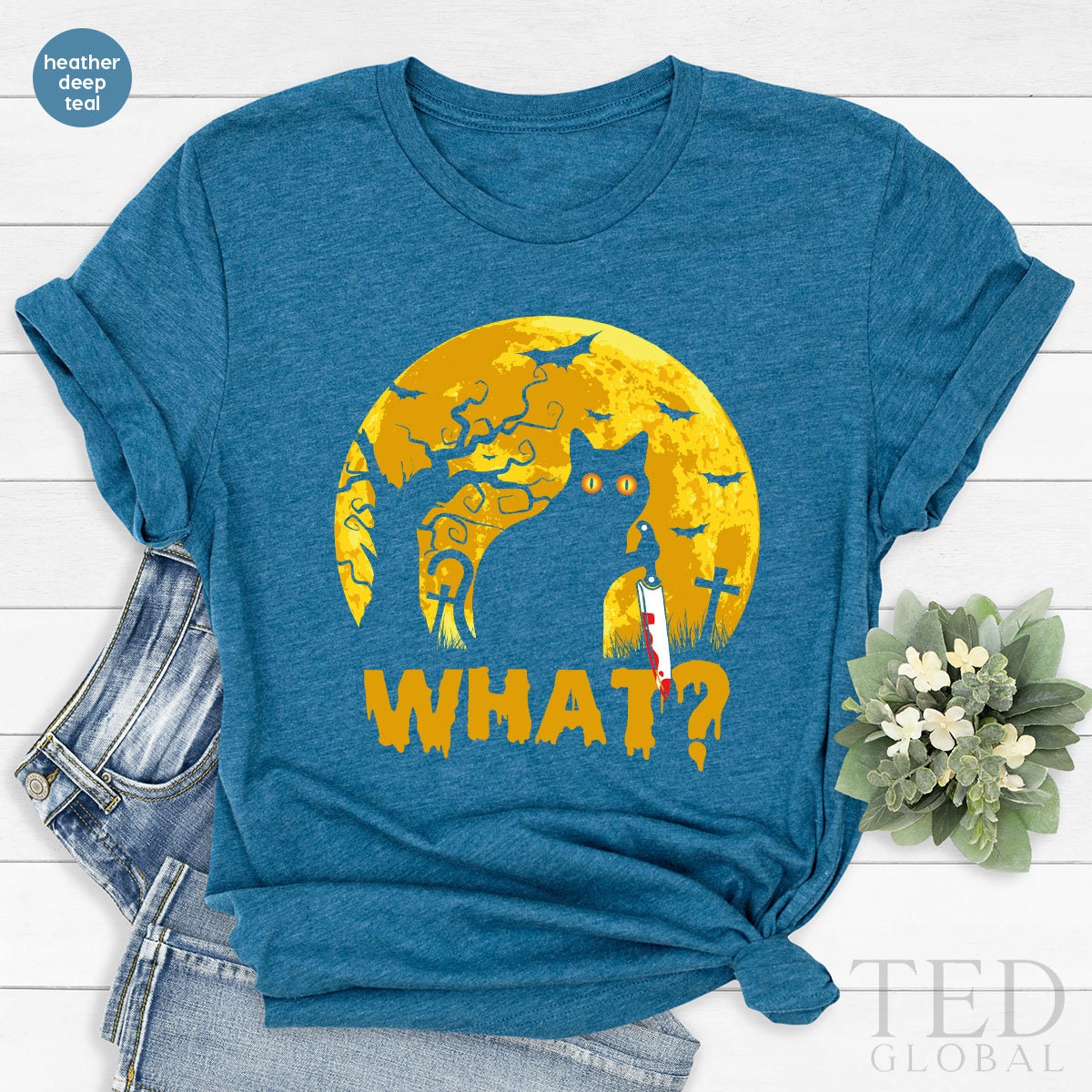 Halloween Cat Shirt, Cute Cat T Shirt, Halloween Cat Mom T Shirt, Black Cat Shirts, Fall Tee, Halloween T-Shirt, Gift For Halloween - Fastdeliverytees.com