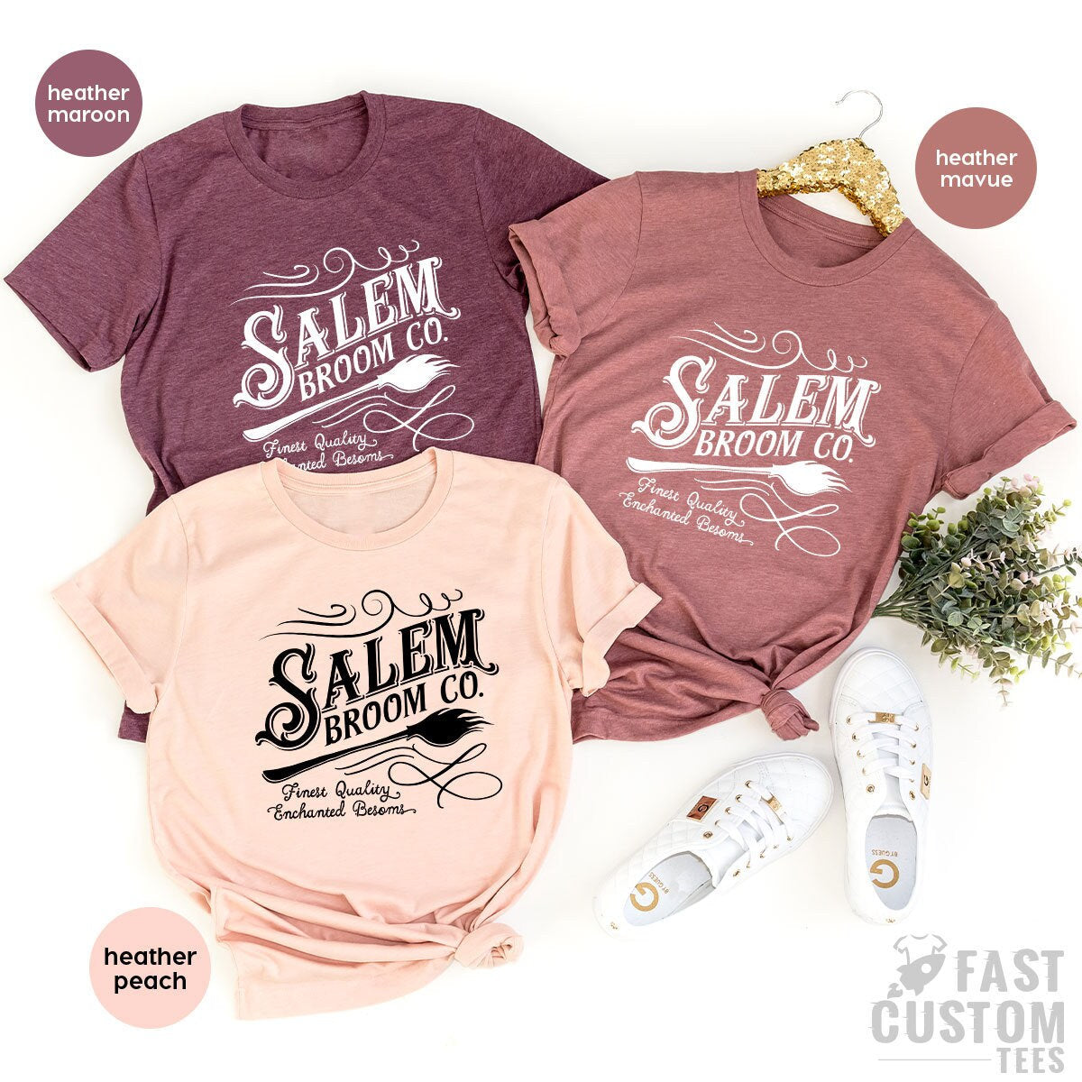 Salem Broom Co Shirt, Funny Halloween Shirt, Witch Shirt, Fall T-Shirt, Halloween Outfit, Witchy Clothing, Halloween Gift Tee - Fastdeliverytees.com