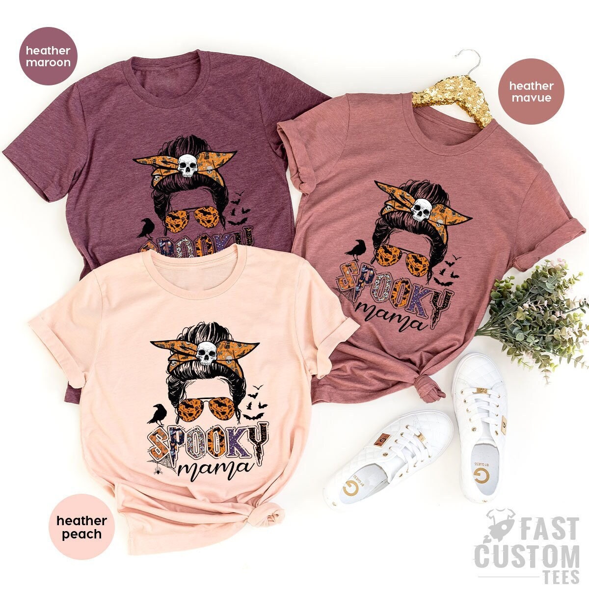 Spooky Mama Shirt, Halloween Mom TShirt, Spooky Vibes Shirt, Funny Halloween Gifts, Cute Halloween T Shirt, Pumpkin T-Shirt - Fastdeliverytees.com