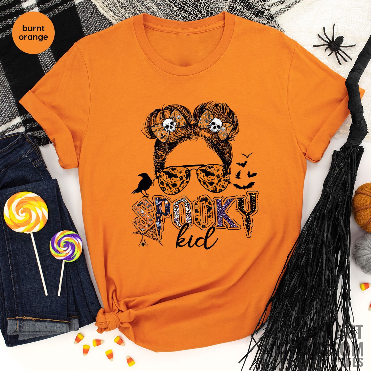 Spooky Kid Shirt, Funny Halloween Toddler, Halloween Shirts For Girls, Girls Halloween T-Shirt, Halloween Family Matching T Shirt - Fastdeliverytees.com