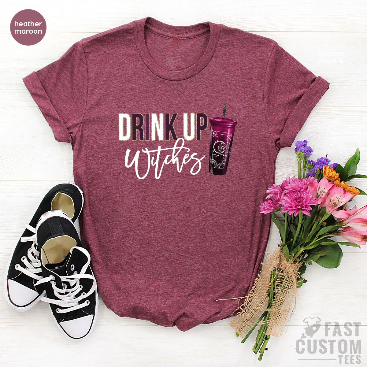 Drink Up Witches Shirt, Witch T-Shirt, Funny Halloween Shirt, Halloween Drinking Shirt, Gifts For Halloween, Coffee Lover Shirt, Fall Tshirt - Fastdeliverytees.com