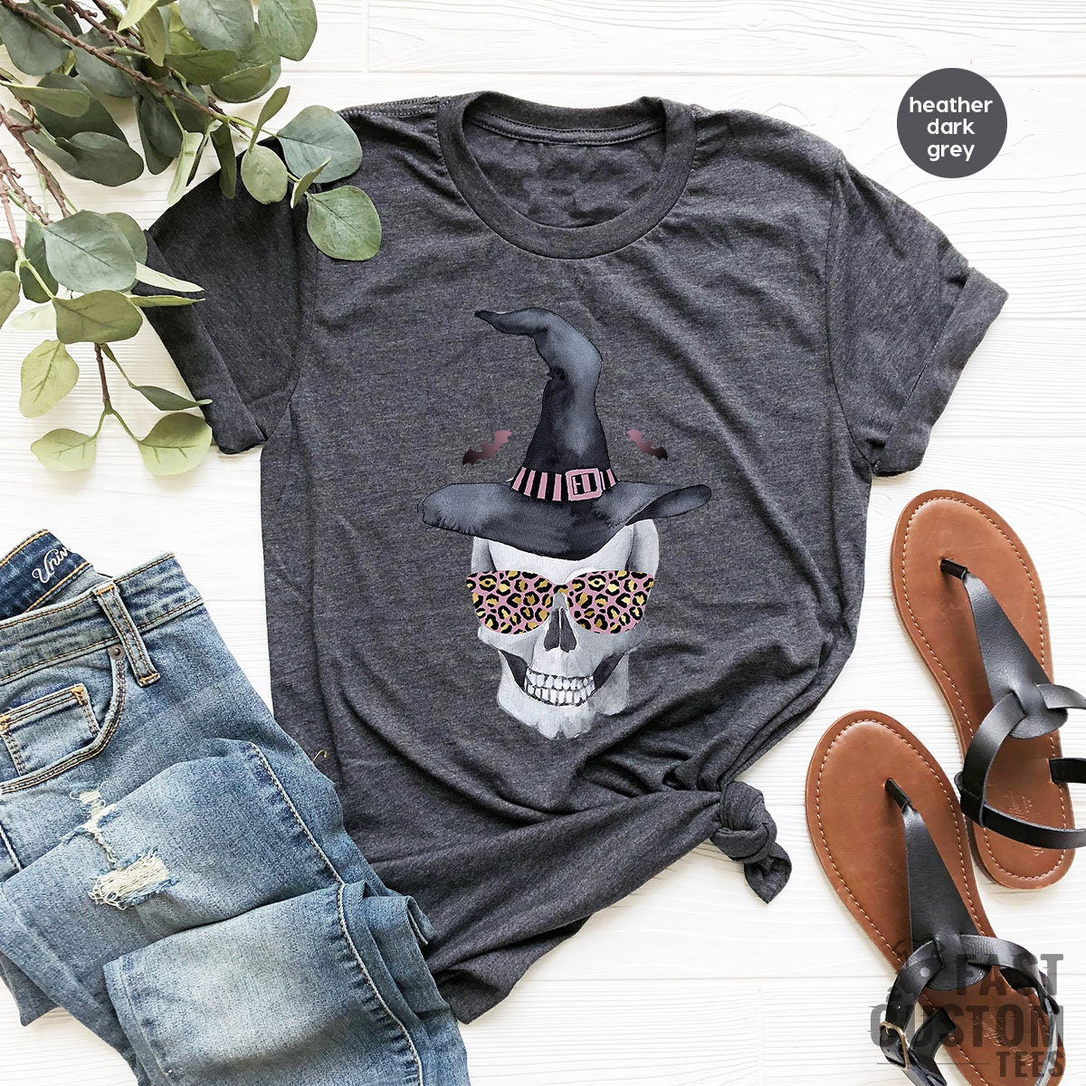 Witch Skull Shirt, Halloween Shirt, Funny Skull Shirt, Gift For Halloween, Spooky Season Shirt, Horror Shirt, Fall T-Shirt - Fastdeliverytees.com