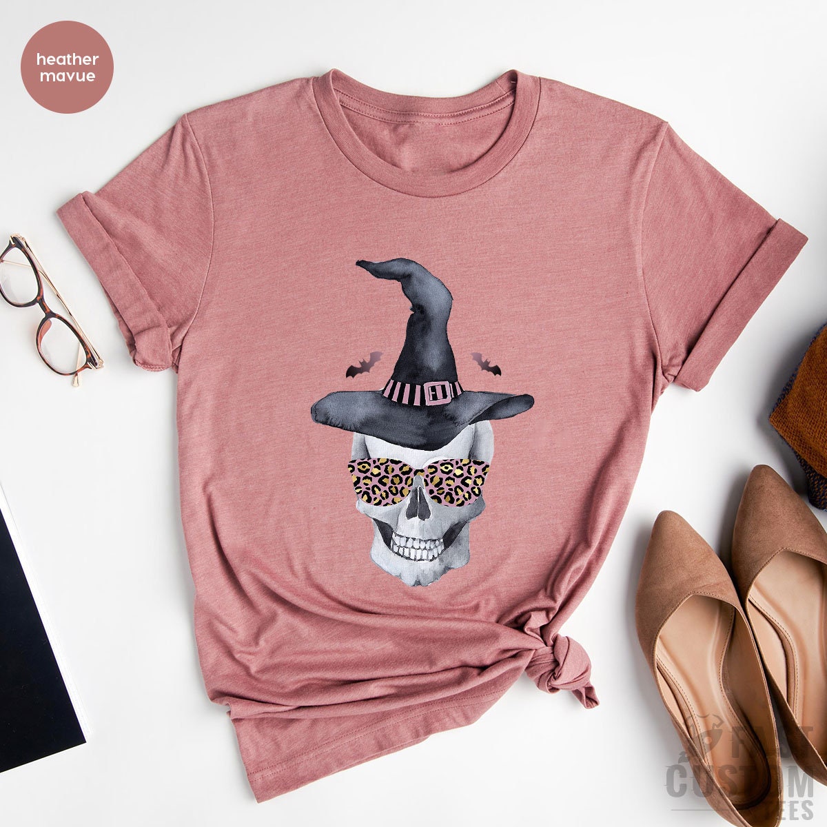 Witch Skull Shirt, Halloween Shirt, Funny Skull Shirt, Gift For Halloween, Spooky Season Shirt, Horror Shirt, Fall T-Shirt - Fastdeliverytees.com