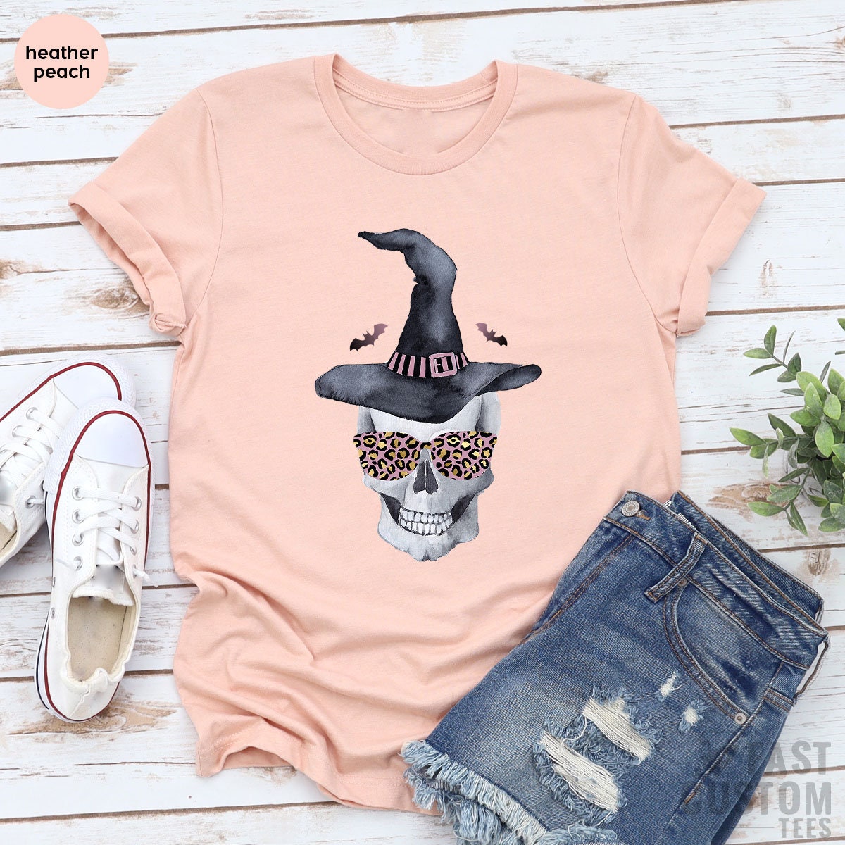 Witch Skull Shirt, Halloween Shirt, Funny Skull Shirt, Gift For Halloween, Spooky Season Shirt, Horror Shirt, Fall T-Shirt - Fastdeliverytees.com