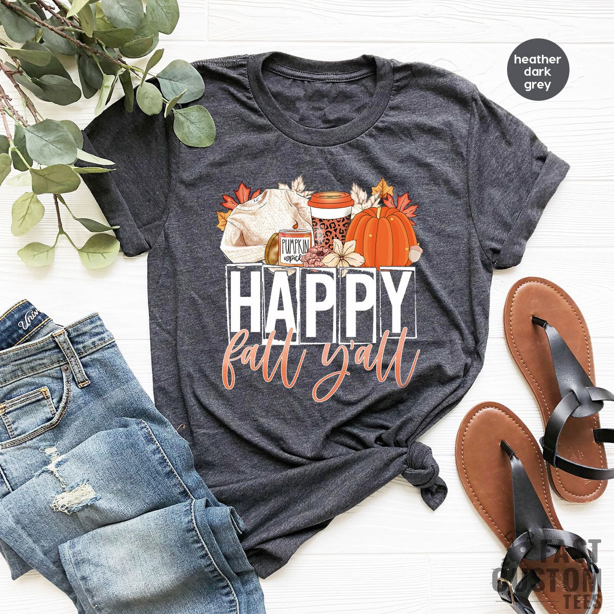 Happy Fall Yall Shirt, Funny Halloween Shirt, Thanksgiving Shirt, Pumpkin T-Shirt, Fall Shirts For Women, Thankful Tshirt - Fastdeliverytees.com