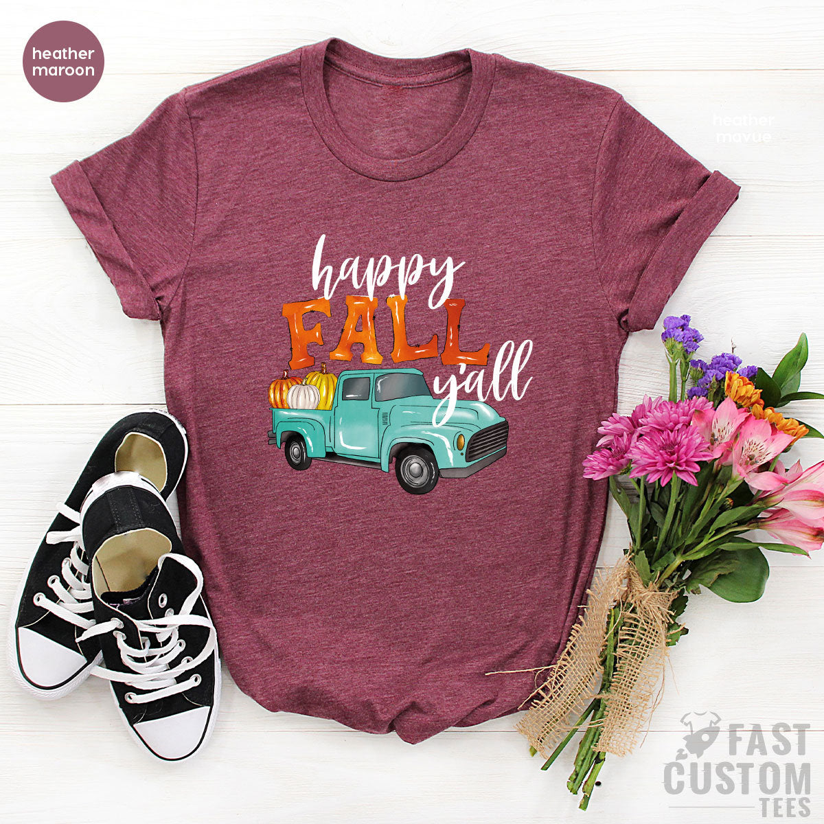 Happy Fall Yall Truck Shirt, Halloween Shirt, Fall Pumpkin Truck Shirt, Autumn Shirt, Pumpkin Tshirt, Thanksgiving Shirt, Thankful Shirts - Fastdeliverytees.com
