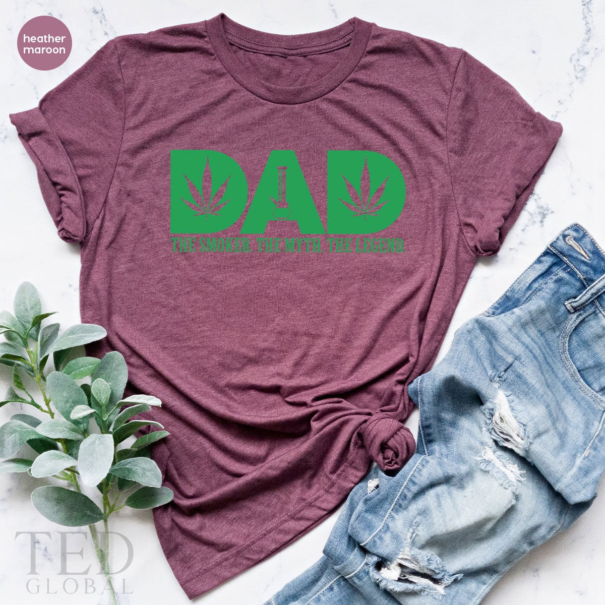 Funny Smoking Dad Shirt, Weed Lover T-Shirt, Cannabis Daddy T Shirt, The Myth Dad Shirt, The Legend Dad Tee, Marijuana T-Shirt, Gift For Dad - Fastdeliverytees.com