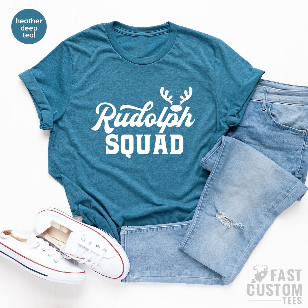 Rudolph Squad Shirt, Funny Christmas Shirt, Santa Shirt, Happy Christmas Shirt, Christmas Deer Shirt, Family Christmas, Gift For Christmas - Fastdeliverytees.com