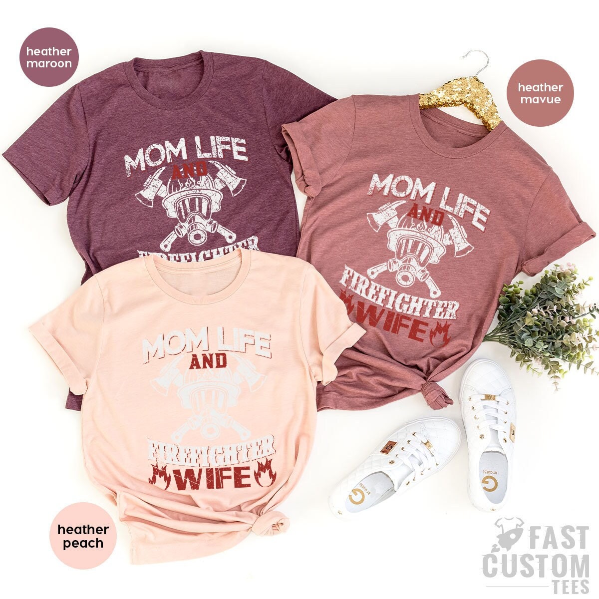 Firefighter Wife Shirt, Firemen Mom Life T Shirt, Wife Of Firefighter TShirt, Fireman Mama T-Shirt, Firefighter Wife Tank Top - Fastdeliverytees.com