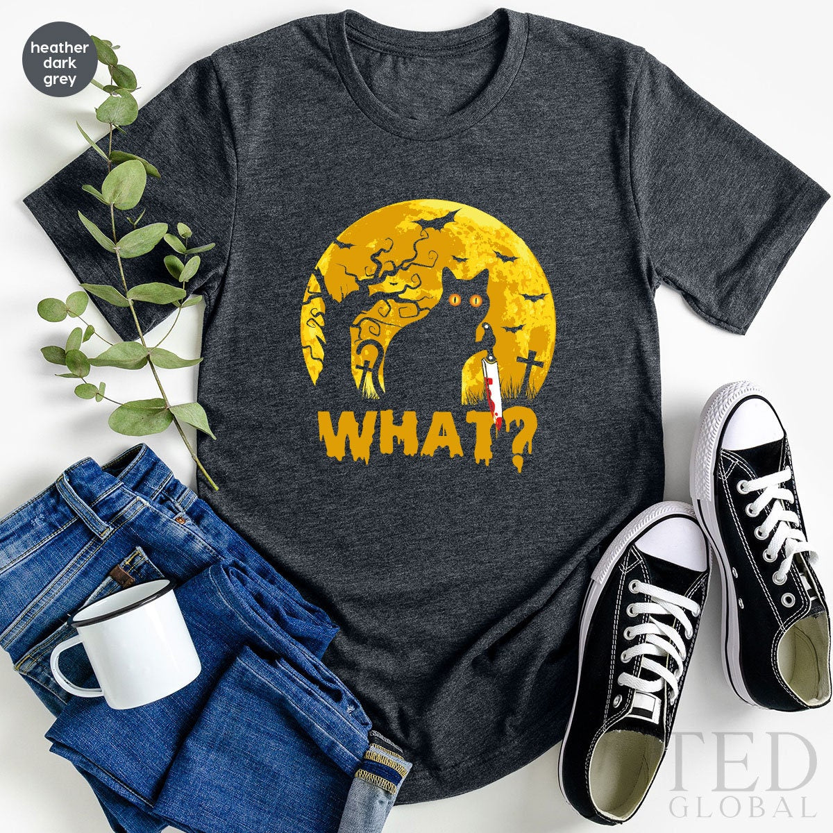 Halloween Cat Shirt, Cute Cat T Shirt, Halloween Cat Mom T Shirt, Black Cat Shirts, Fall Tee, Halloween T-Shirt, Gift For Halloween - Fastdeliverytees.com