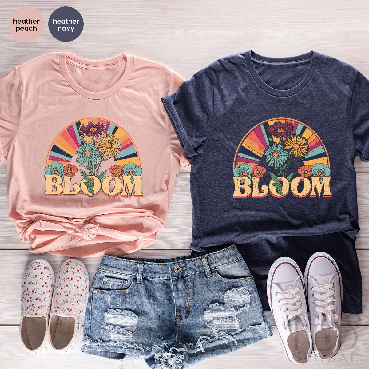 Cute Flowers Shirt, Funny Bloom T Shirt, Cute Boho T Shirt, Floral Shirts, Retro 6Os-70s Tee, Vintage Plant Lover T-Shirt, Wildflower Gift - Fastdeliverytees.com