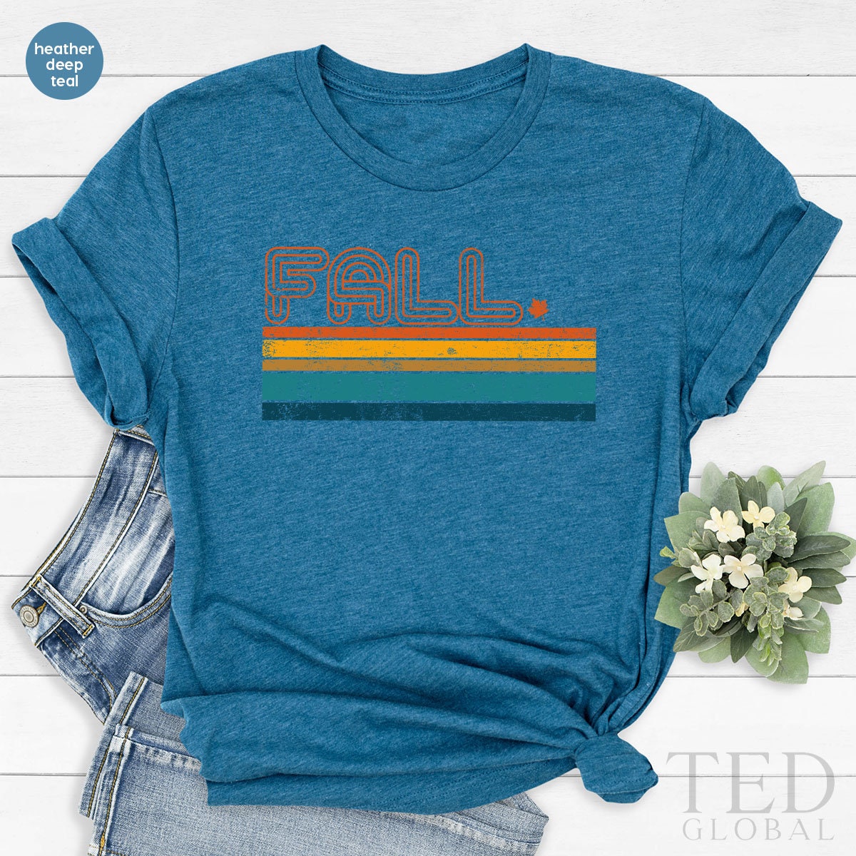 Vintage Fall Shirt, Cute Fall Colors T Shirt, Autumn T Shirt, Family Fall Shirts, Fall Vibes Tee, Retro 6Os-70s T-Shirt, Fall Season Gift - Fastdeliverytees.com