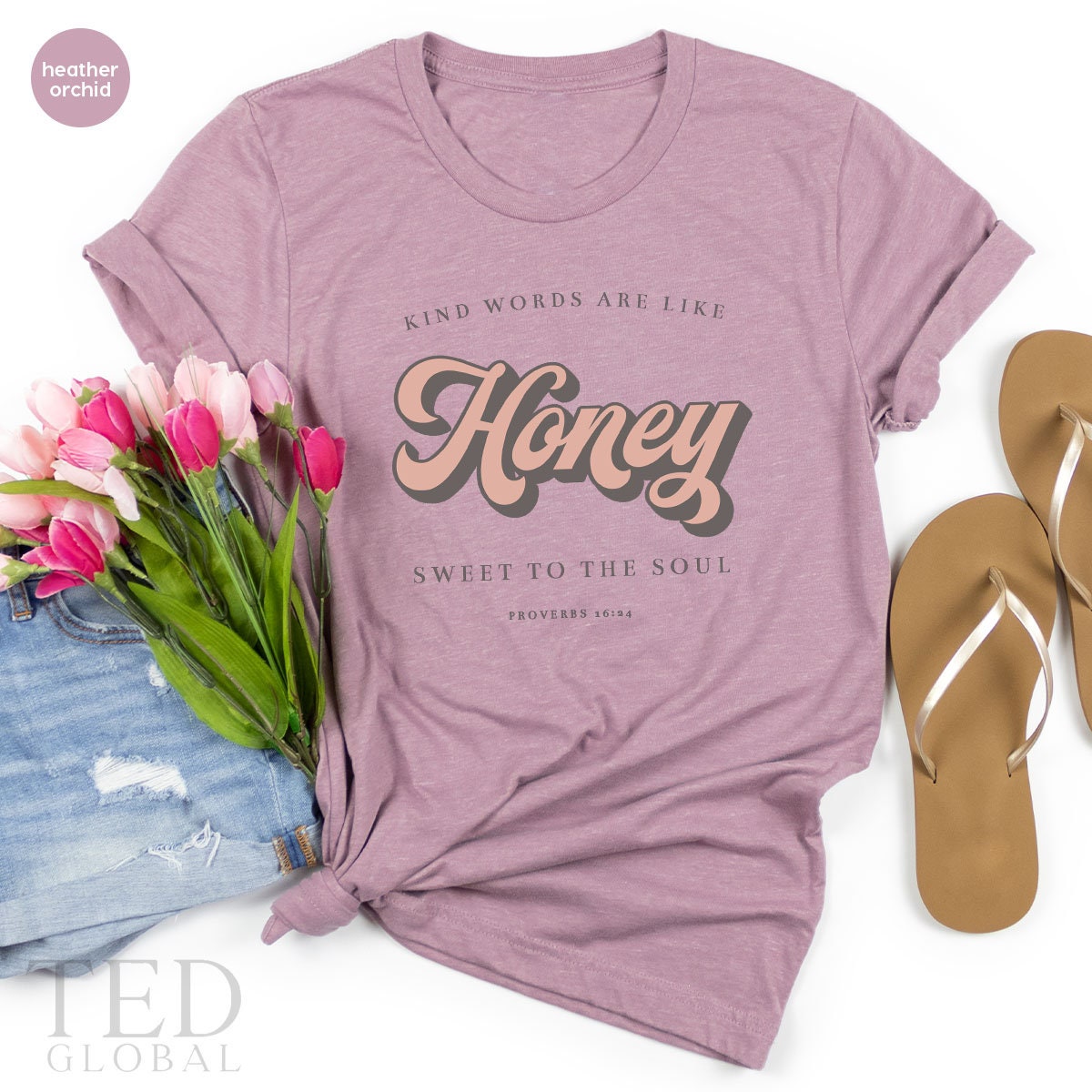 Honey Shirt, Proverbs 16:24 T Shirt, Retro 6Os-70s T Shirt, Sweet To The Soul Shirts, Christian Tee, Religious T-Shirt, Gift For Religious - Fastdeliverytees.com