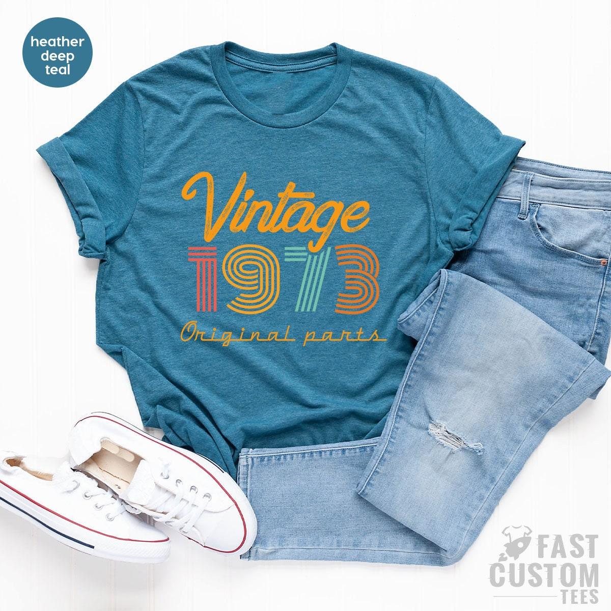 48th Birthday T Shirt, Vintage T Shirt, Vintage 1973 Shirt, 68th Birthday Gift For Women, 48th Birthday Shirt Men, Retro Shirt, Vintage Shirts - Fastdeliverytees.com
