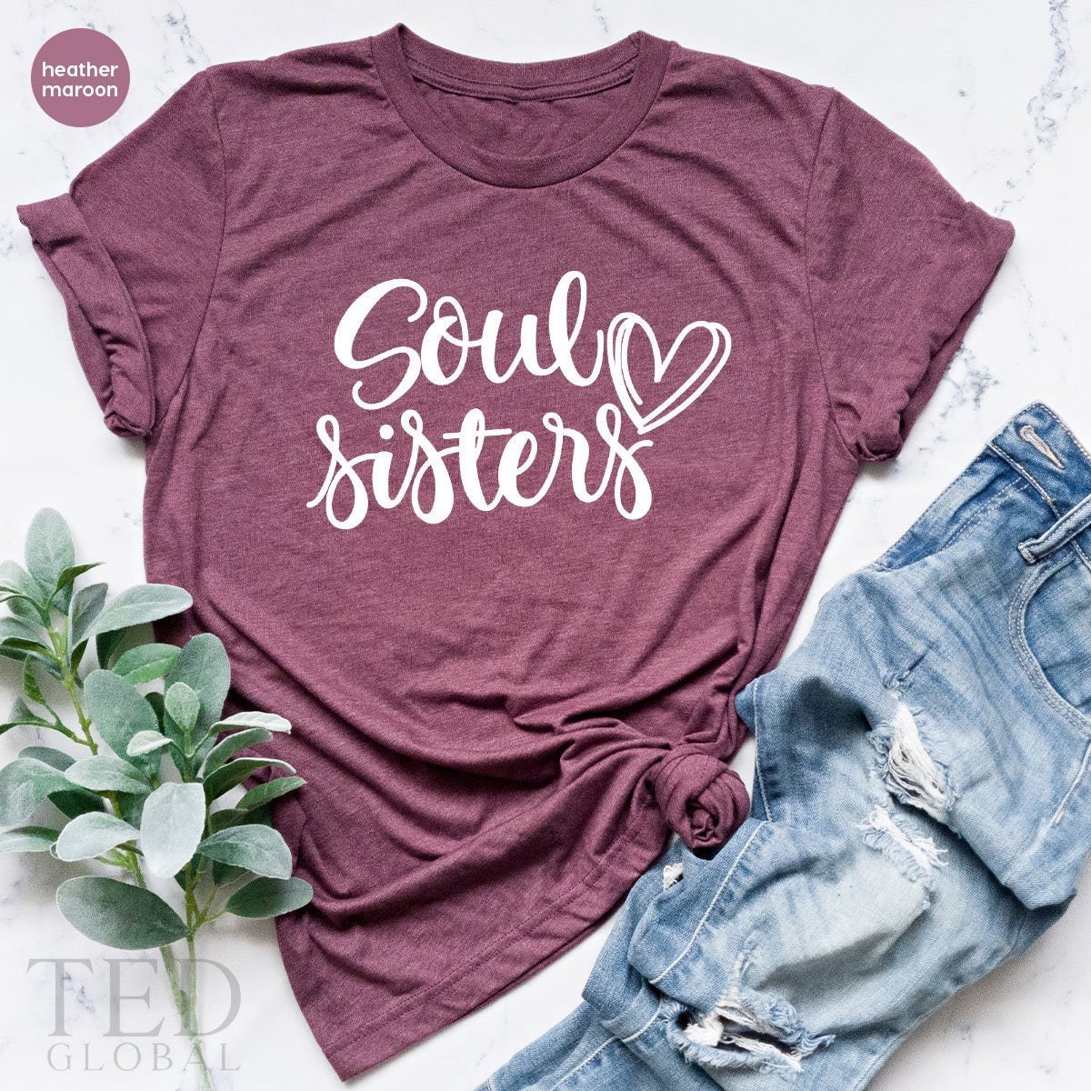 Best Friend TShirt, Soul Sister T Shirt, Gift For Bestie, Bestie Birthday Gift, Unbiological Sisters, Step Sister Gift, Matching Friend Tee - Fastdeliverytees.com