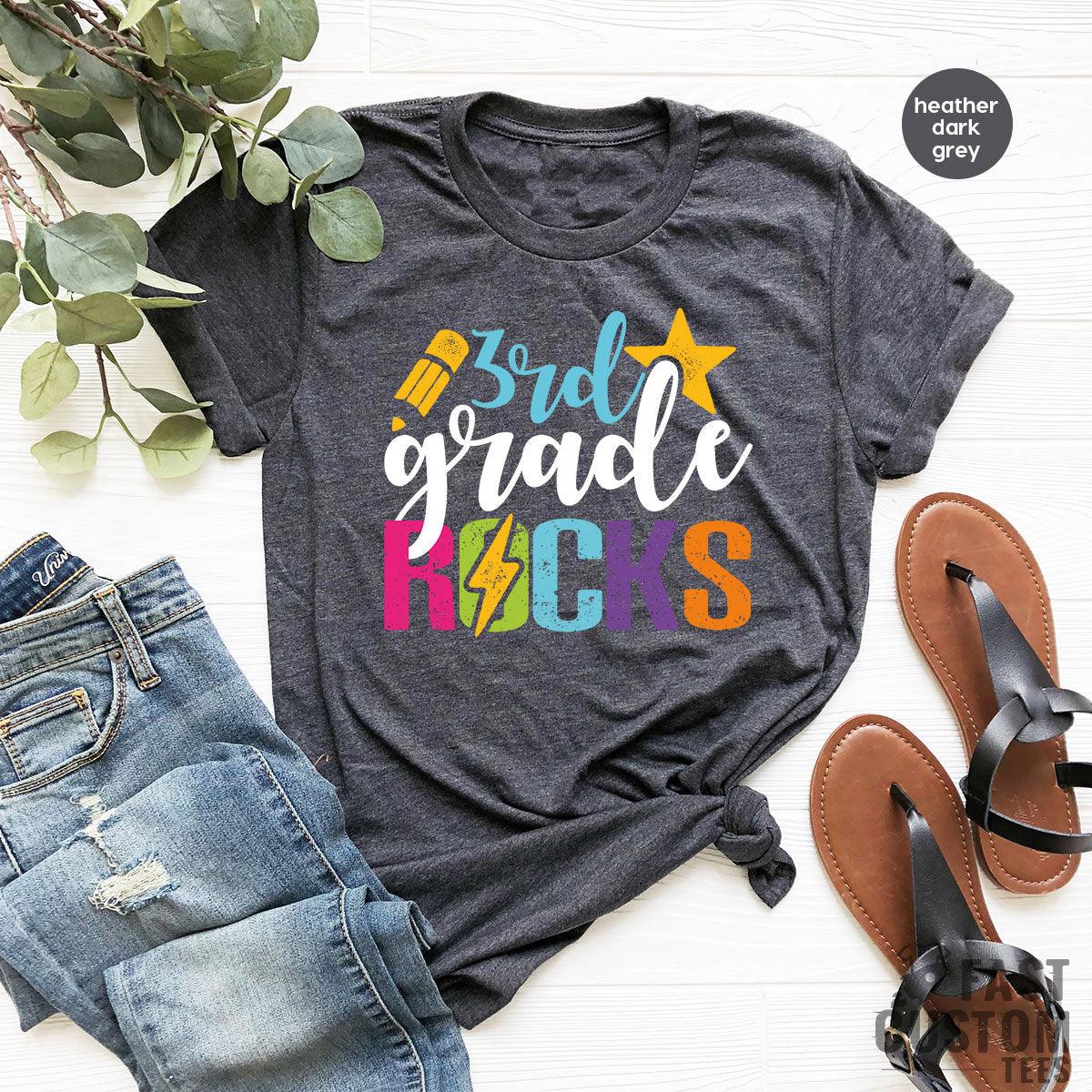 3rd Grade Rocks, 3rd Grade Teacher Tshirt, Third Grade Teacher Shirt, Teacher Shirt 3rd Grade Teacher Shirt, Teacher Shirt - Fastdeliverytees.com