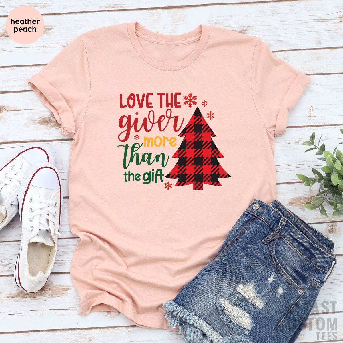 Love The Giver More Than The Gift Shirt, Women Christmas Shirt, Christmas Shirt For Women, Christmas Shirts, Christmas Vacation Gift Tee - Fastdeliverytees.com