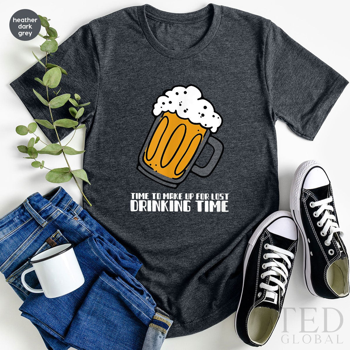 Drinking Time T-Shirt, Beer Lover T Shirt, A Cold Beer Tee, Alcohol Shirts, Drinking Day Shirt, Funny Drinker TShirt, Gift For Bartender - Fastdeliverytees.com