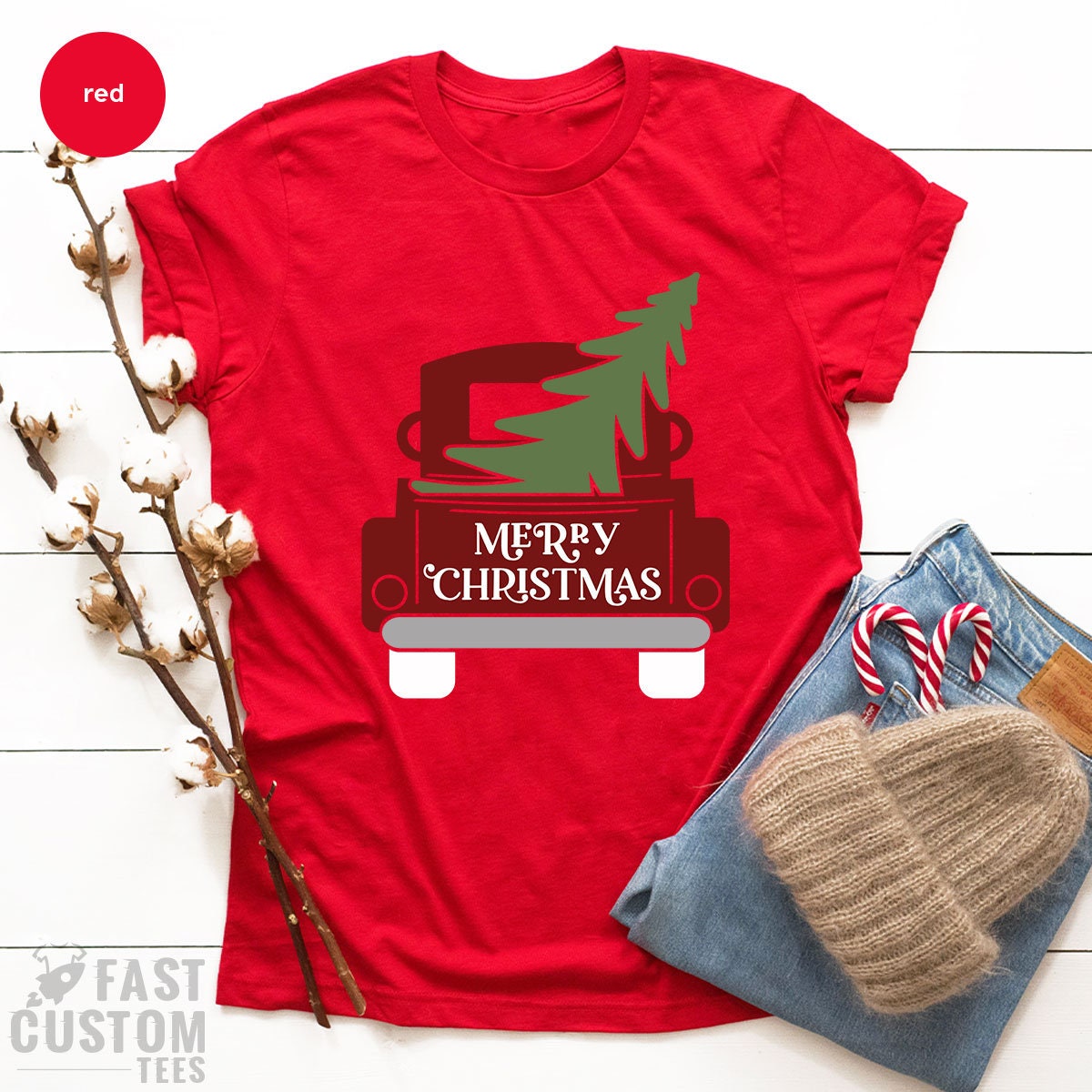 Christmas Shirts for Women, Christmas Tee, Christmas Truck Shirt, Cute Christmas Shirts, Christmas T-Shirt, Unisex Adult Tee, Merry Shirt - Fastdeliverytees.com