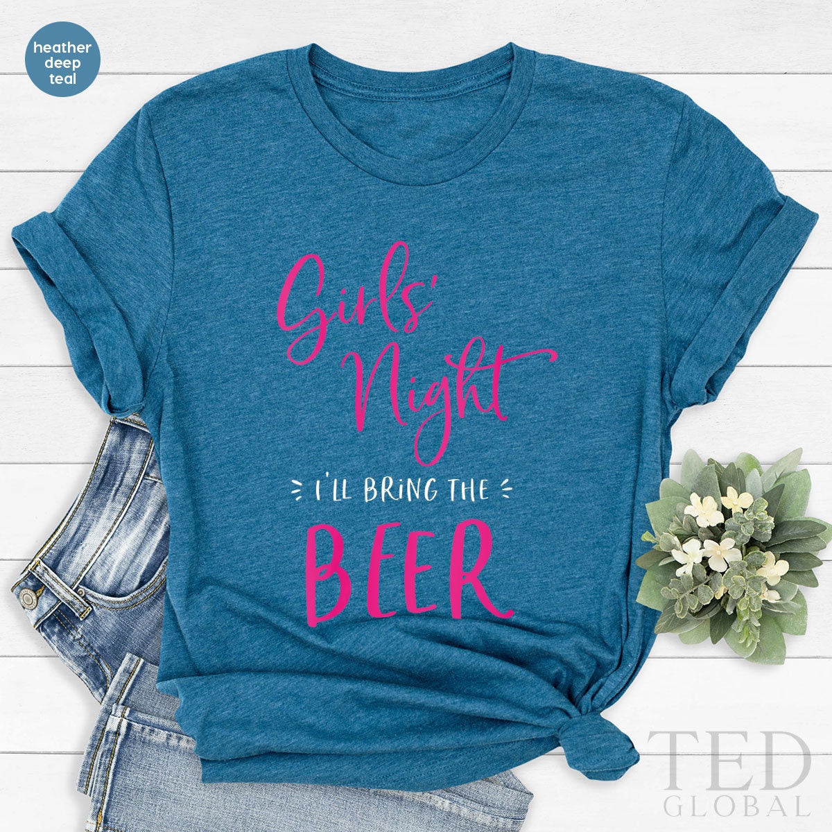 Cute Girls' Night T-Shirt, Drinking Party T Shirt, Alcoholic Girls Tee, Drinking Shirts, Beer Lover Shirt, Beer TShirt, Gift For Drinker - Fastdeliverytees.com