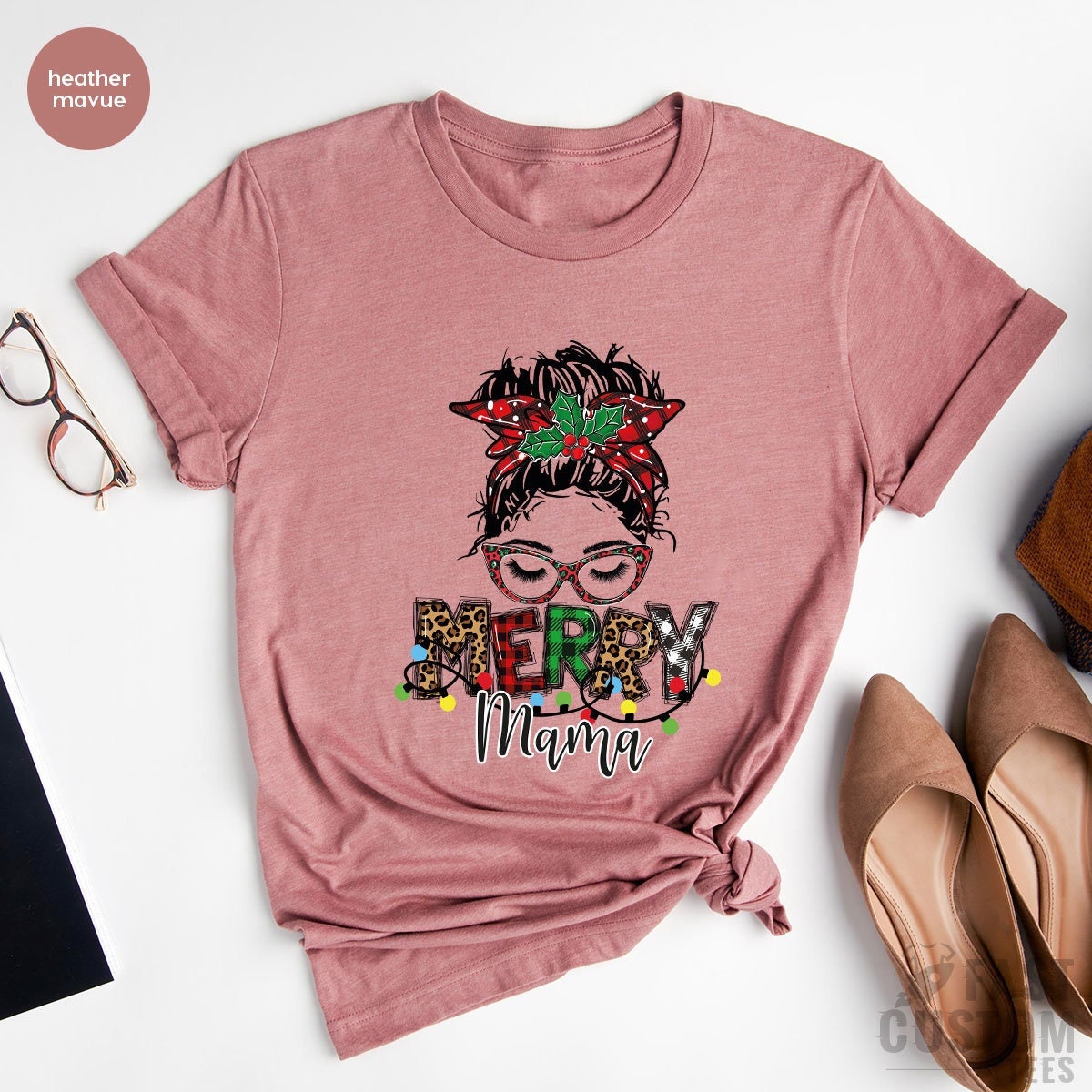 Merry Mama Christmas T-shirt, Christmas Mom T-Shirt, Women Christmas Gift, Cute Christmas Tee, Family Christmas Shirt, Mother Merry Tee - Fastdeliverytees.com