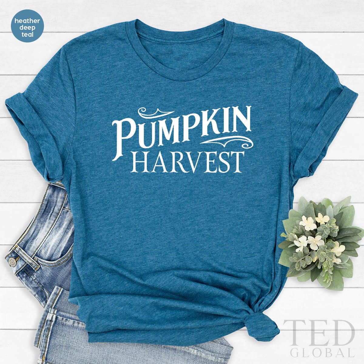Cute Pumpkin Harvest T-Shirt, Pumpkin Season T Shirt, Funny Thanksgiving Shirts, Pumpkin Vibes Shirt, Autumn TShirt, Gift For Thanksgiving - Fastdeliverytees.com