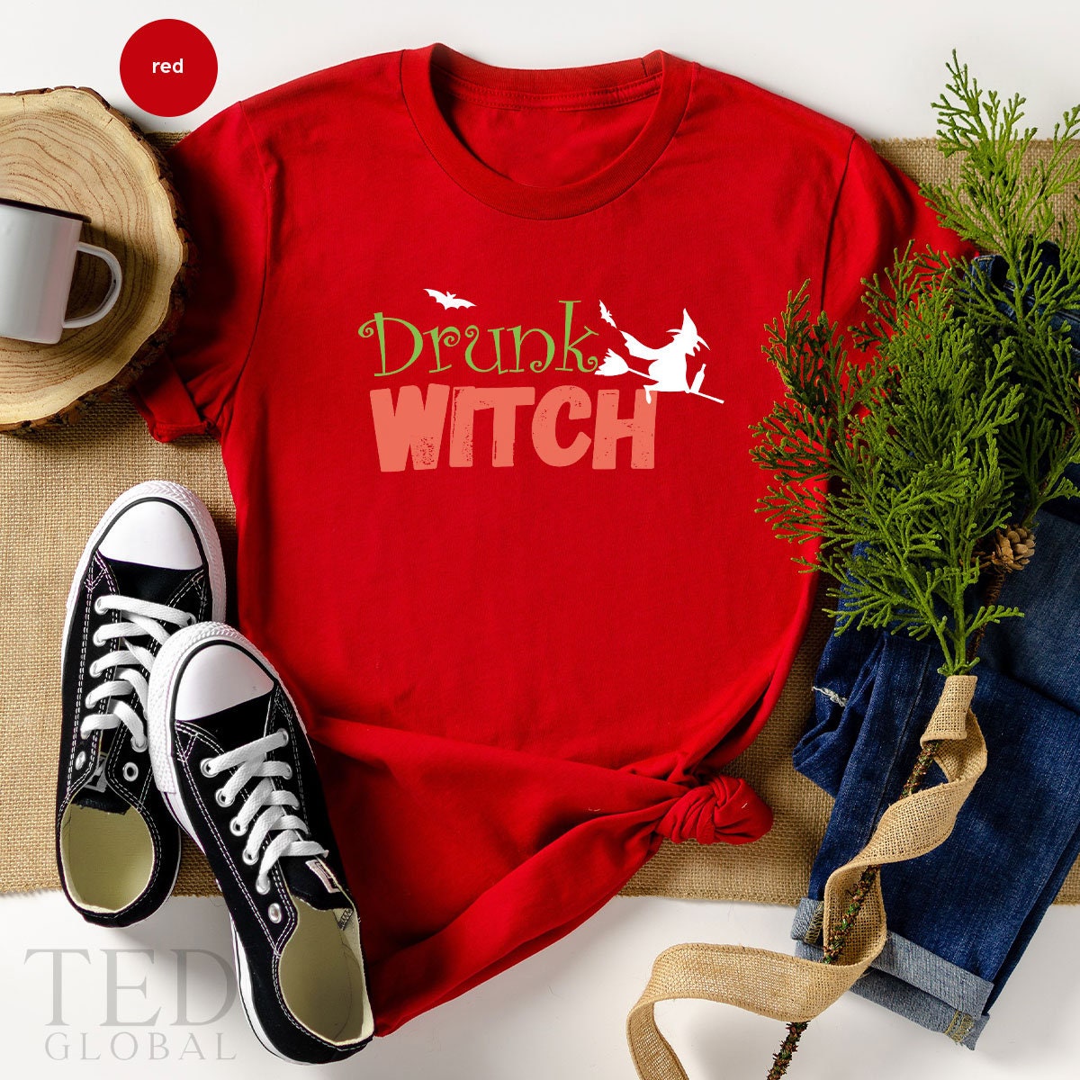 Drunk Witch Shirt, Halloween Vibes T Shirt, Cute Halloween T Shirt, Halloween Shirts, Witch Broom Tee, Halloween T-Shirt, Gift For Her - Fastdeliverytees.com