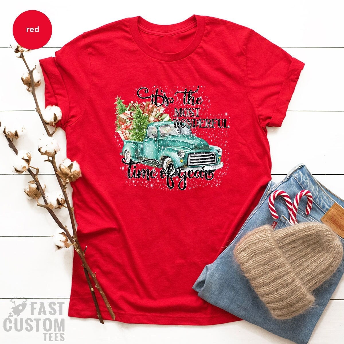 It's The Most Wonderful Time Of The Year Shirt, Christmas Tree Shirt, Christmas Truck shirt, Family Christmas Shirts, Gift For Christmas Tee - Fastdeliverytees.com