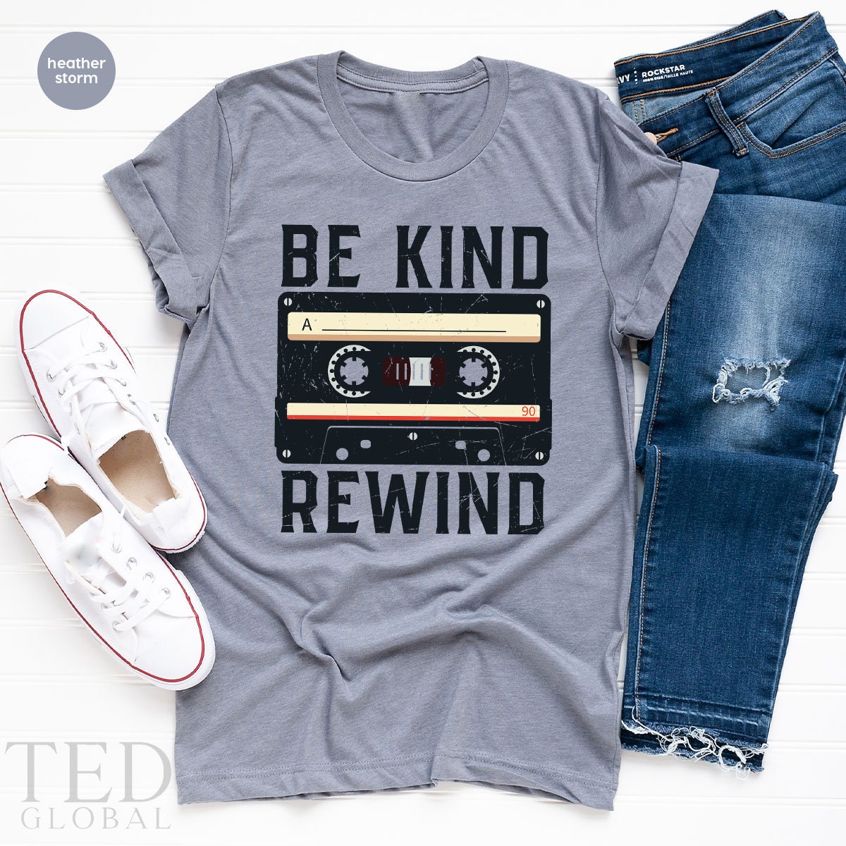 Be Kind Rewind Vintage T-Shirt, Vintage 80-90 TShirt, Tape Recorder Tee, Be Kind Shirts, 80-90 Years Historical Shirt, Gift For Historical - Fastdeliverytees.com