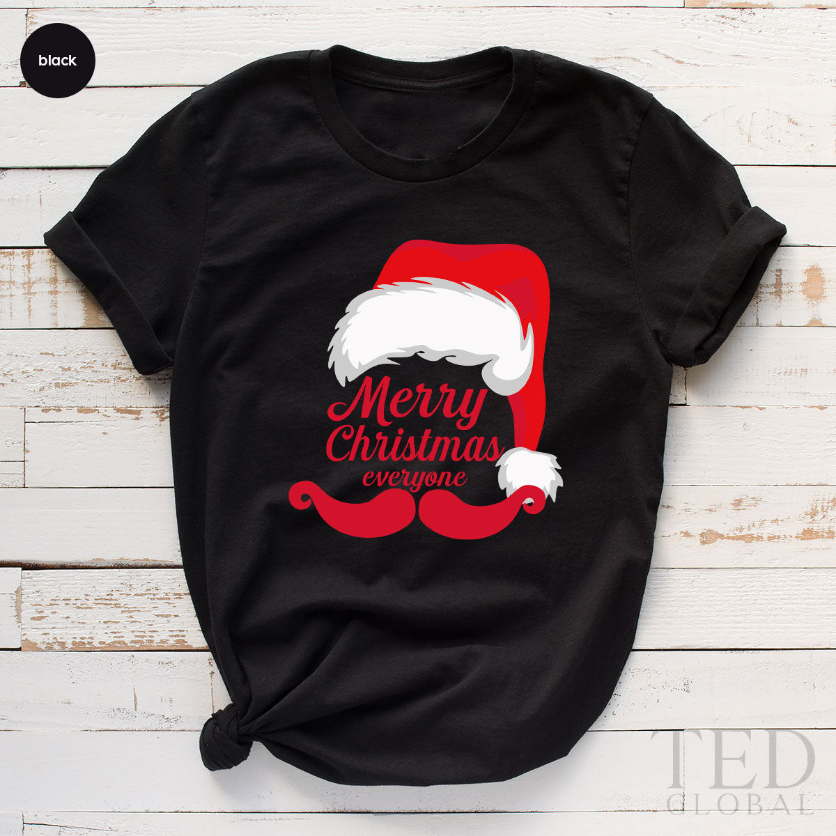 Cute Merry Noel Everyone T-Shirt, Santa Hat Family T Shirt, Christmas Holiday Shirts, Funny Santa Claus Shirt, Gift For Christmas - Fastdeliverytees.com