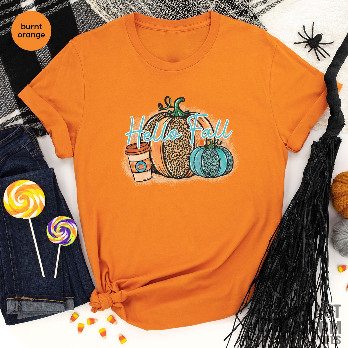 Hello Fall Shirt, Women Fall Shirt, Pumpkin Fall Tee, Cute Autumn Shirt, Thanksgiving Shirt Women, Thankful Family Tee, Fall Blessed Shirt - Fastdeliverytees.com