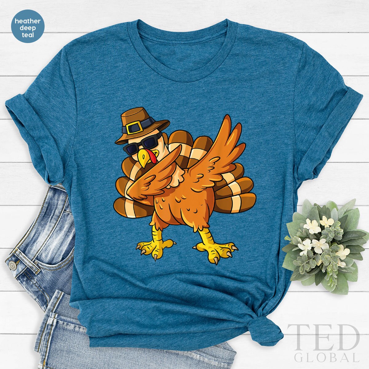 Dabbing Turkey Thanksgiving Party Gift T-Shirt Dabbing Turkey Thanksgiving Party Gift T-Shirt