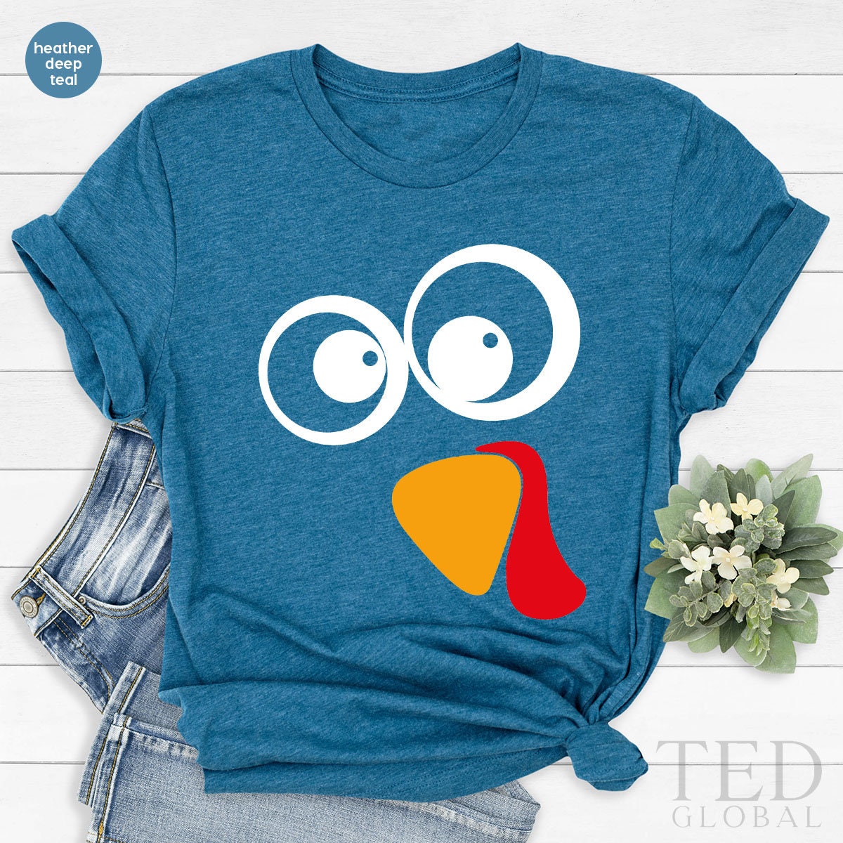 Cute Turkey Face T-Shirt, Coolest Turkey T Shirt, Wine Turkey Family Shirts, Family Thanksgiving Shirt, Fall TShirt, Gift For Thanksgiving - Fastdeliverytees.com