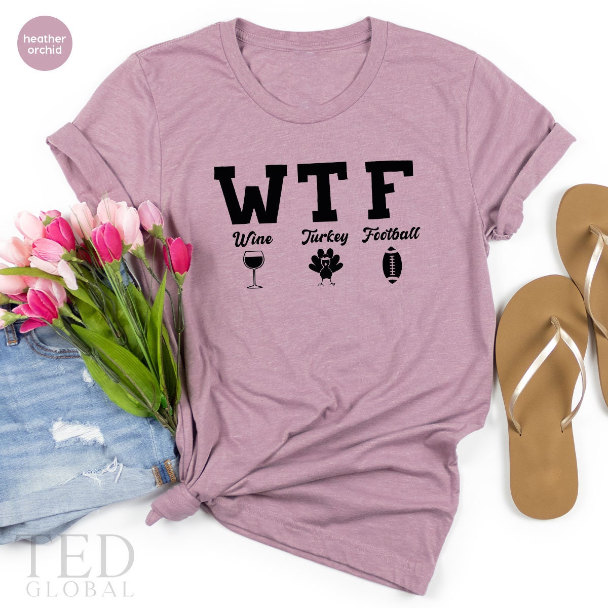 Cute Wine Turkey Football T-Shirt, Thanksgiving Football Fan Shirt, Funny WTF Shirts, Fall Shirt, Thanksgiving TShirt, Thanksgiving  Gift - Fastdeliverytees.com