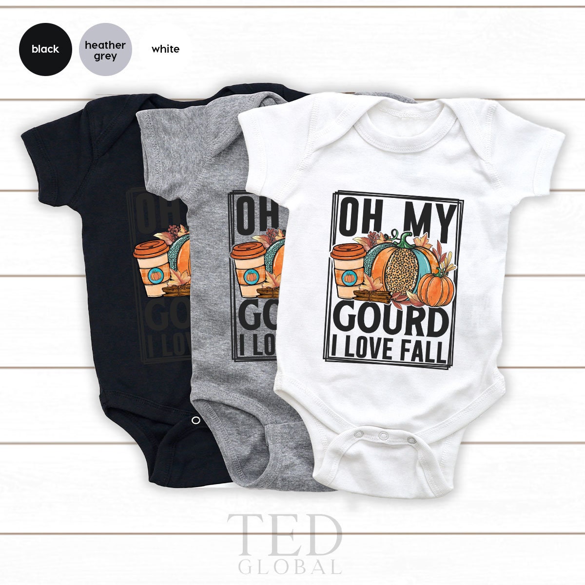 Thanksgiving Onesie, Oh My Gourd I Love Fall Bodysuit, Baby Shower, Baby Announcement, Kid Toddler Clothes, Thanksgiving Gift, Baby Gift - Fastdeliverytees.com