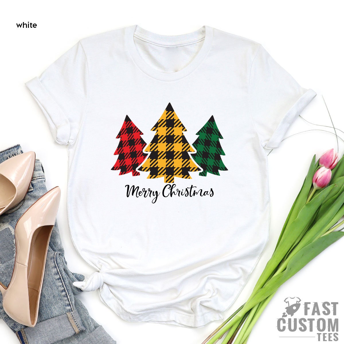 Christmas Tree T-shirt, Christmas T-Shirt, Merry Shirt, Women Christmas Gift, Cute Christmas Tee, Family Christmas Shirt, Holiday Merry Tee - Fastdeliverytees.com
