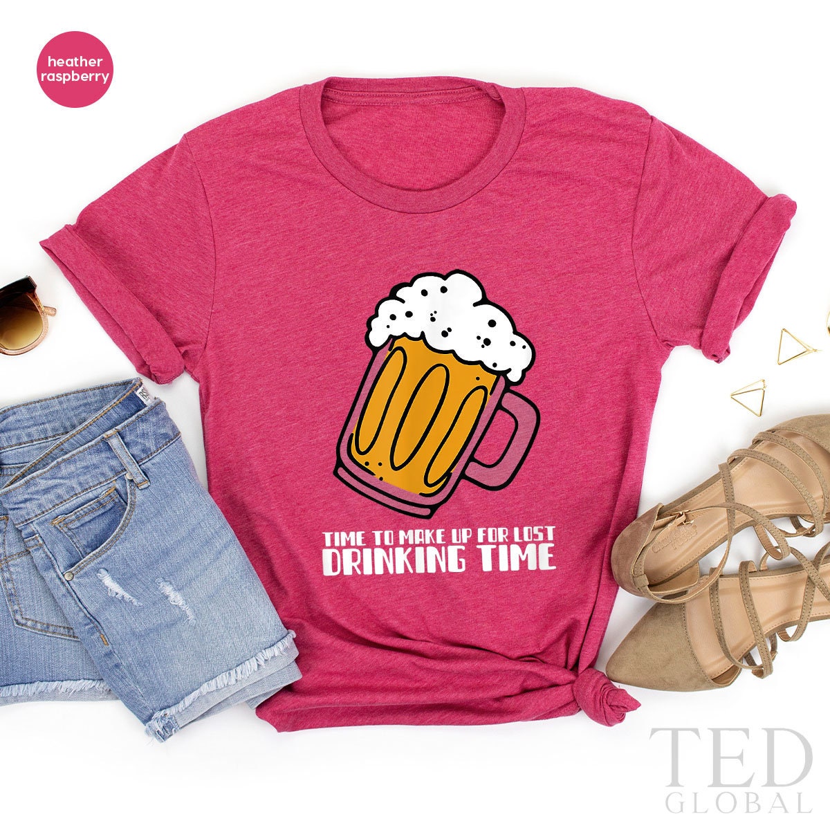 Drinking Time T-Shirt, Beer Lover T Shirt, A Cold Beer Tee, Alcohol Shirts, Drinking Day Shirt, Funny Drinker TShirt, Gift For Bartender - Fastdeliverytees.com