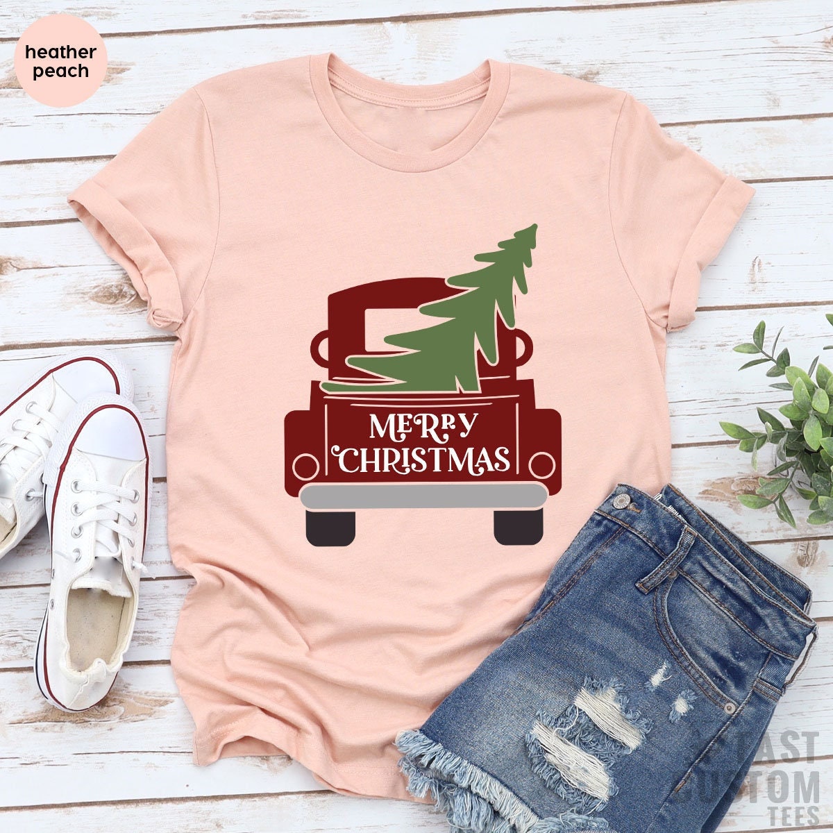Christmas Shirts for Women, Christmas Tee, Christmas Truck Shirt, Cute Christmas Shirts, Christmas T-Shirt, Unisex Adult Tee, Merry Shirt - Fastdeliverytees.com