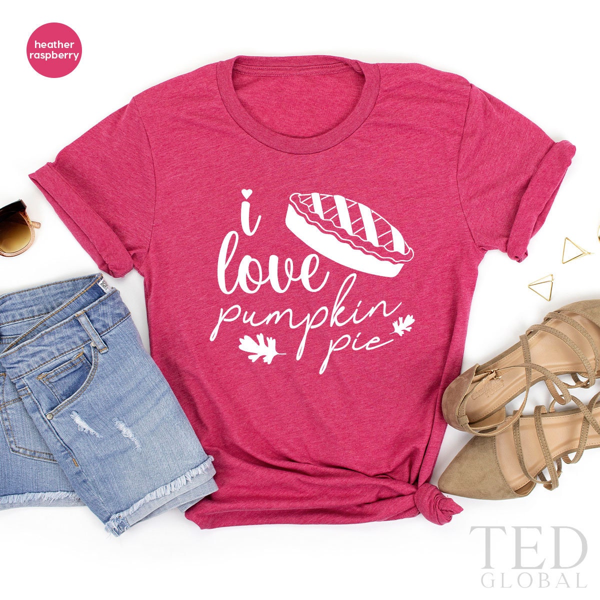 Cute I Love Pumpkin Pie T-Shirt, Funny Thanksgiving T Shirt, Family Fall Shirts, Autumn Shirt, Funny Pie TShirt, Gift For Thanksgiving - Fastdeliverytees.com