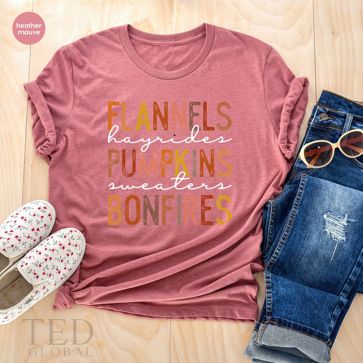 Thanksgiving Shirt, Pumpkin Spice Season T Shirt, Cute Fall T Shirt, Autumn Flannels Shirts, Fall Lover Tee, Bonfires T-Shirt, Gift For Her - Fastdeliverytees.com