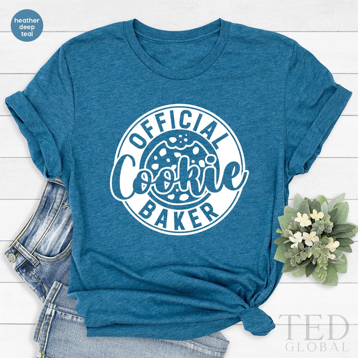 Cute Official Cookie Baker T-Shirt, Family Christmas Shirt, Christmas Mom Shirts, Christmas Baking Shirt, Cookie TShirt, Gift For Christmas - Fastdeliverytees.com
