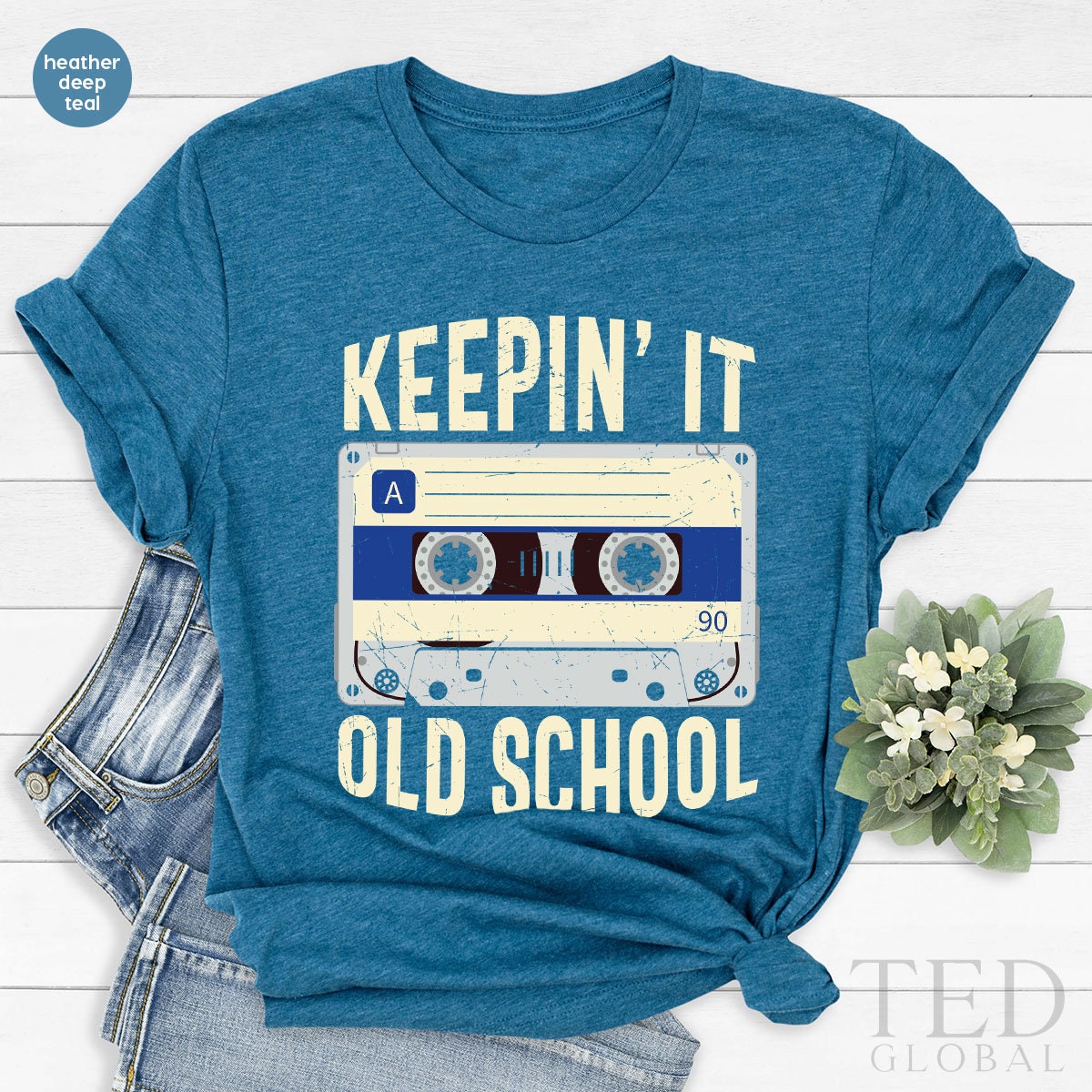 Cute Keep'in It Old School T-Shirt, Vintage Tape T Shirt, Historical Shirts, Music Lover Shirt, Funny 90's TShirt, Gift For 90's Birthday - Fastdeliverytees.com