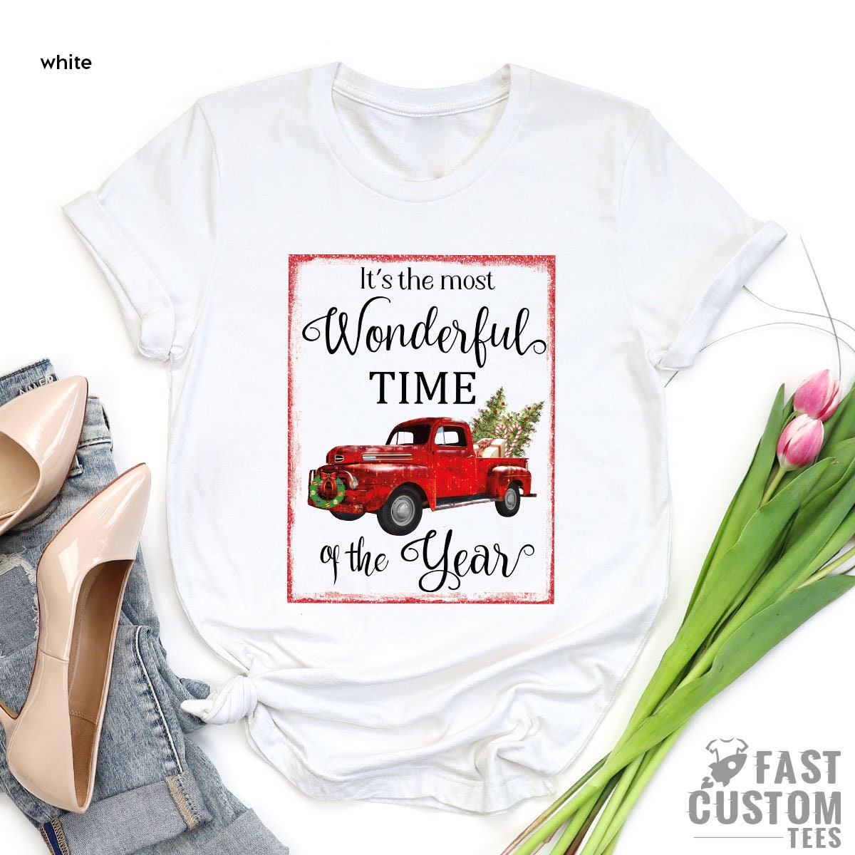 It's The Most Wonderful Time Of The Year Shirt, Christmas Truck shirt, Christmas Tree Shirt, Family Christmas Shirts, Gift For Christmas Tee - Fastdeliverytees.com